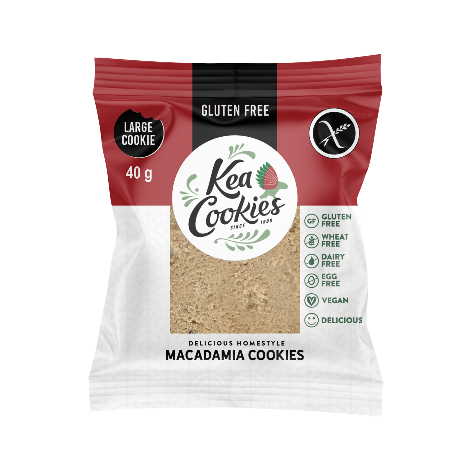 Large Macadamia Cookie - 40g Single pack - Kea Cookies