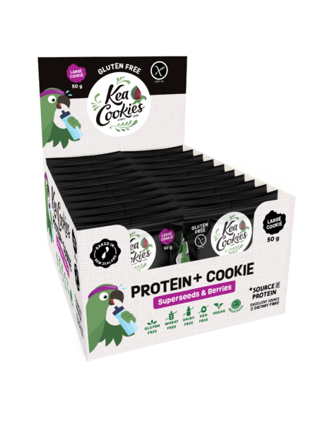 Kea Cookies Protein+ Superseeds & Berries 20 x 50g Pack of Cookies